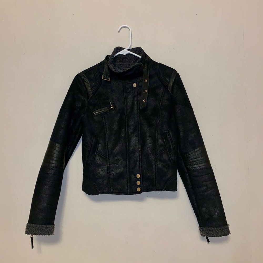 SOLD Bershka Faux Leather/Suede Jacket Moto style